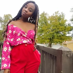 Sag Harbor Pink Floral Print ButtonDown Shirt